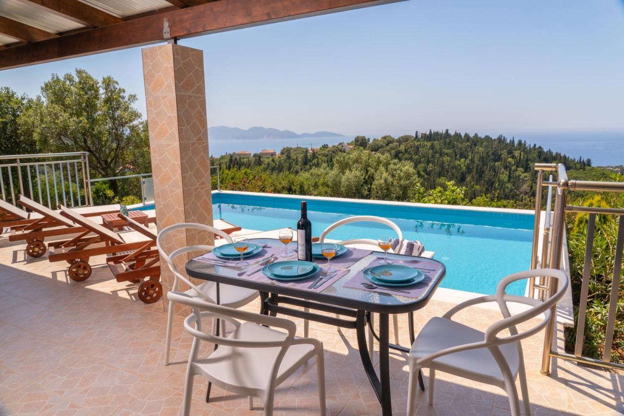 Stone Villa Eriphyle ,Private Witn Sunset View Фискардон Экстерьер фото