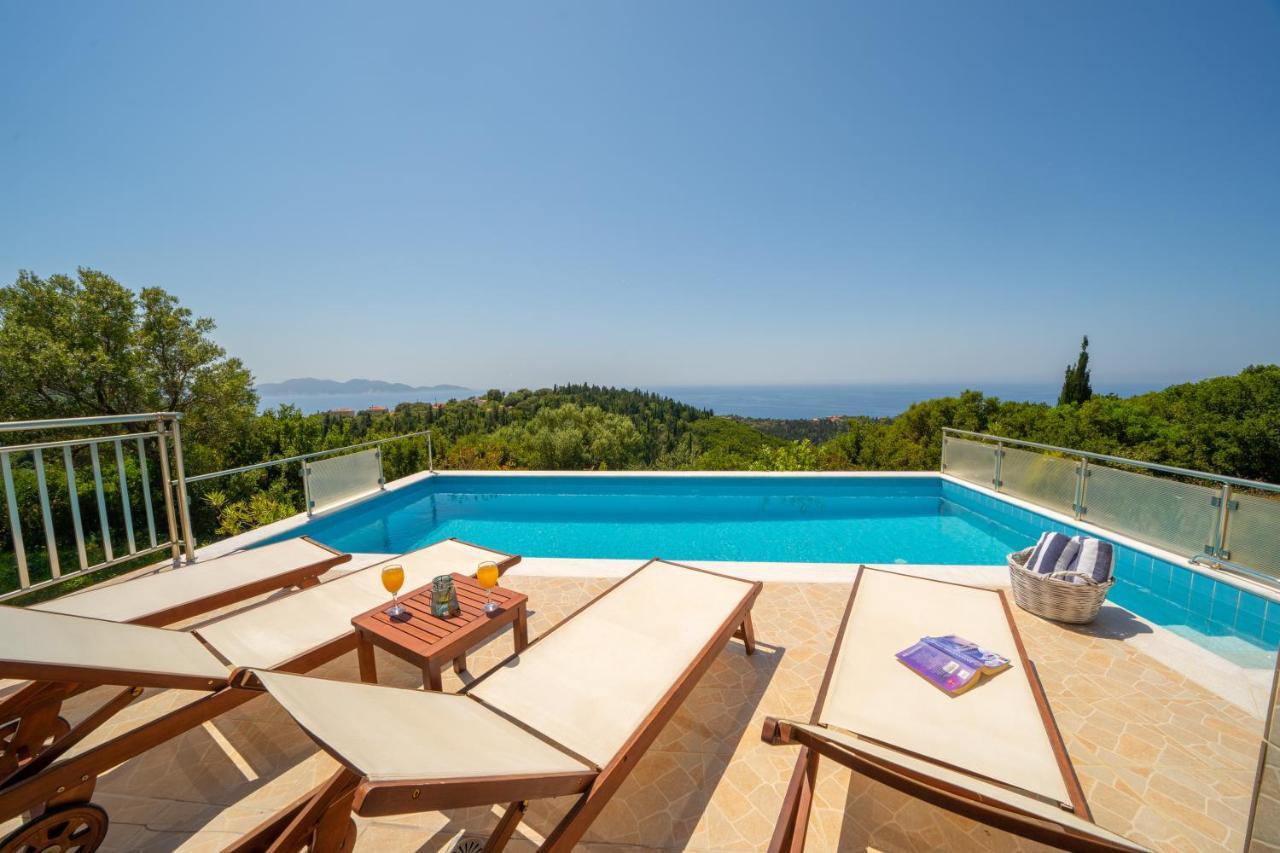 Stone Villa Eriphyle ,Private Witn Sunset View Фискардон Экстерьер фото
